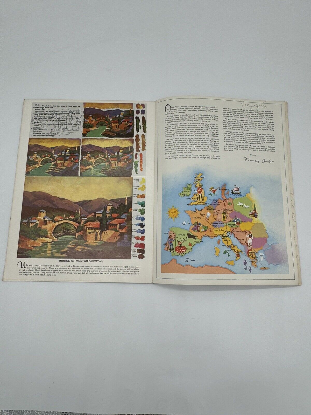 My Adventures in Europe by Mary E. Hicks Vintage Art Book 127 Walter T. Foster