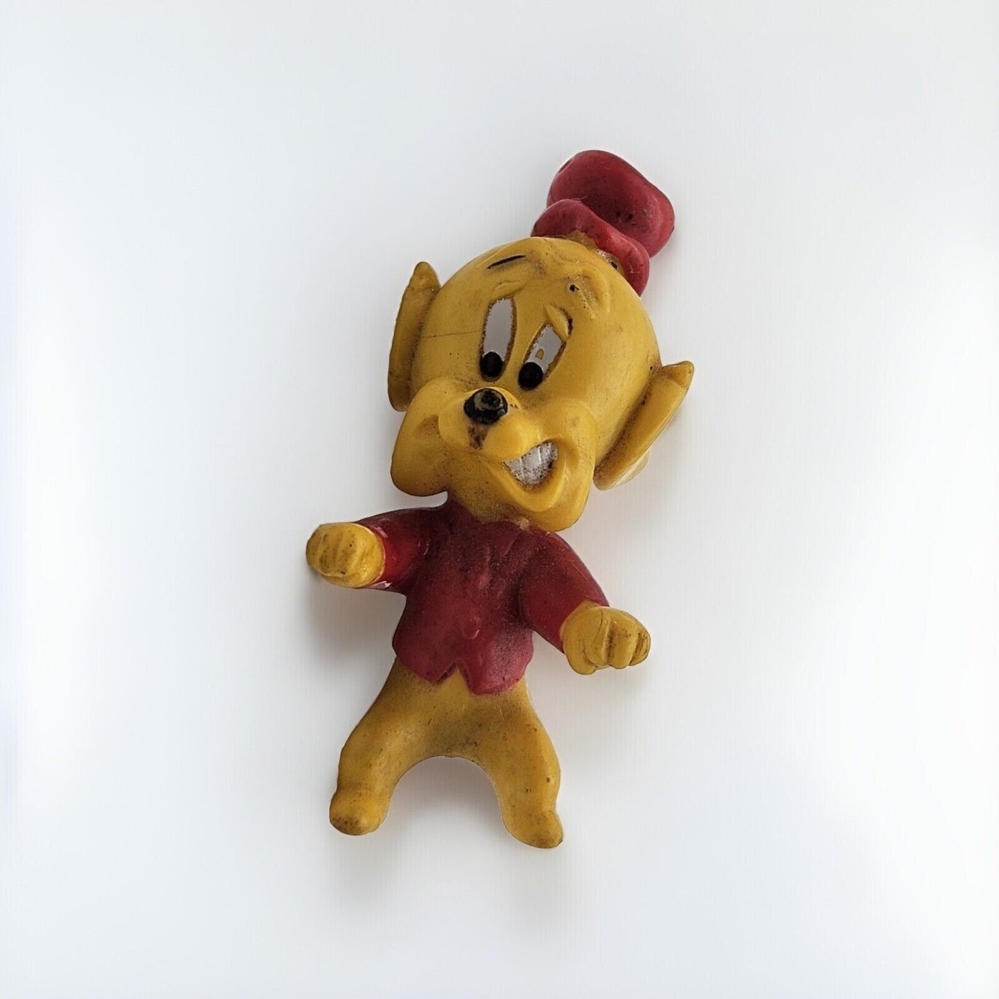 Vintage Disney Bonkers Yellow Dog w/ Red Hat PVC Toy Figure Pal Jitter