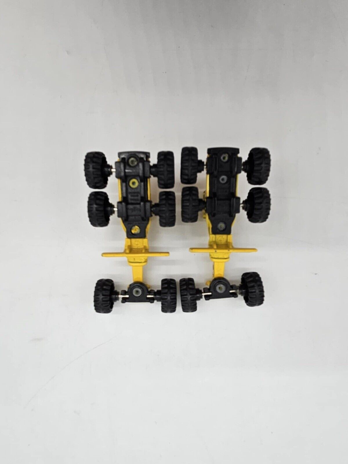 Set of 2 Vintage 1998 Maisto Tonka Yellow Motor Grader Die Cast Trucks
