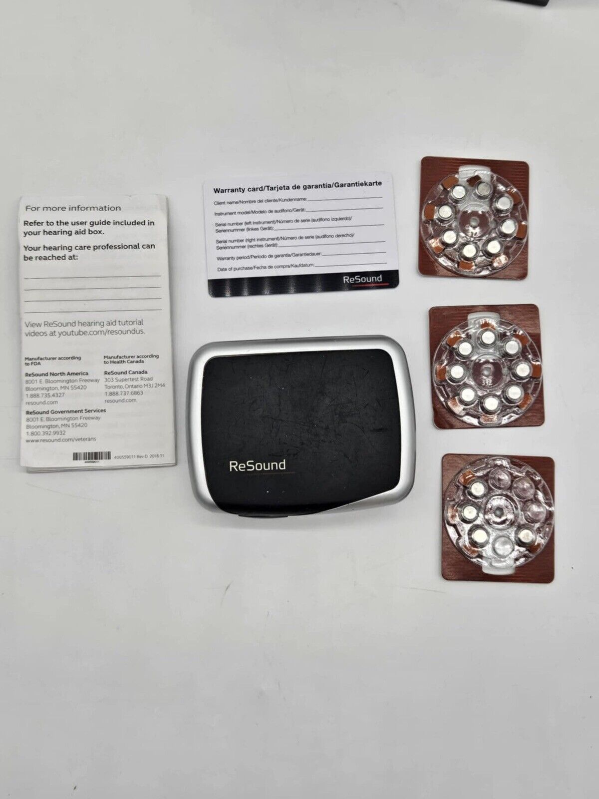 Genuine Resound GN Receiver-In-Ear Hearing Aids A/S ~ Lautrupbjerg 7 w/ Case