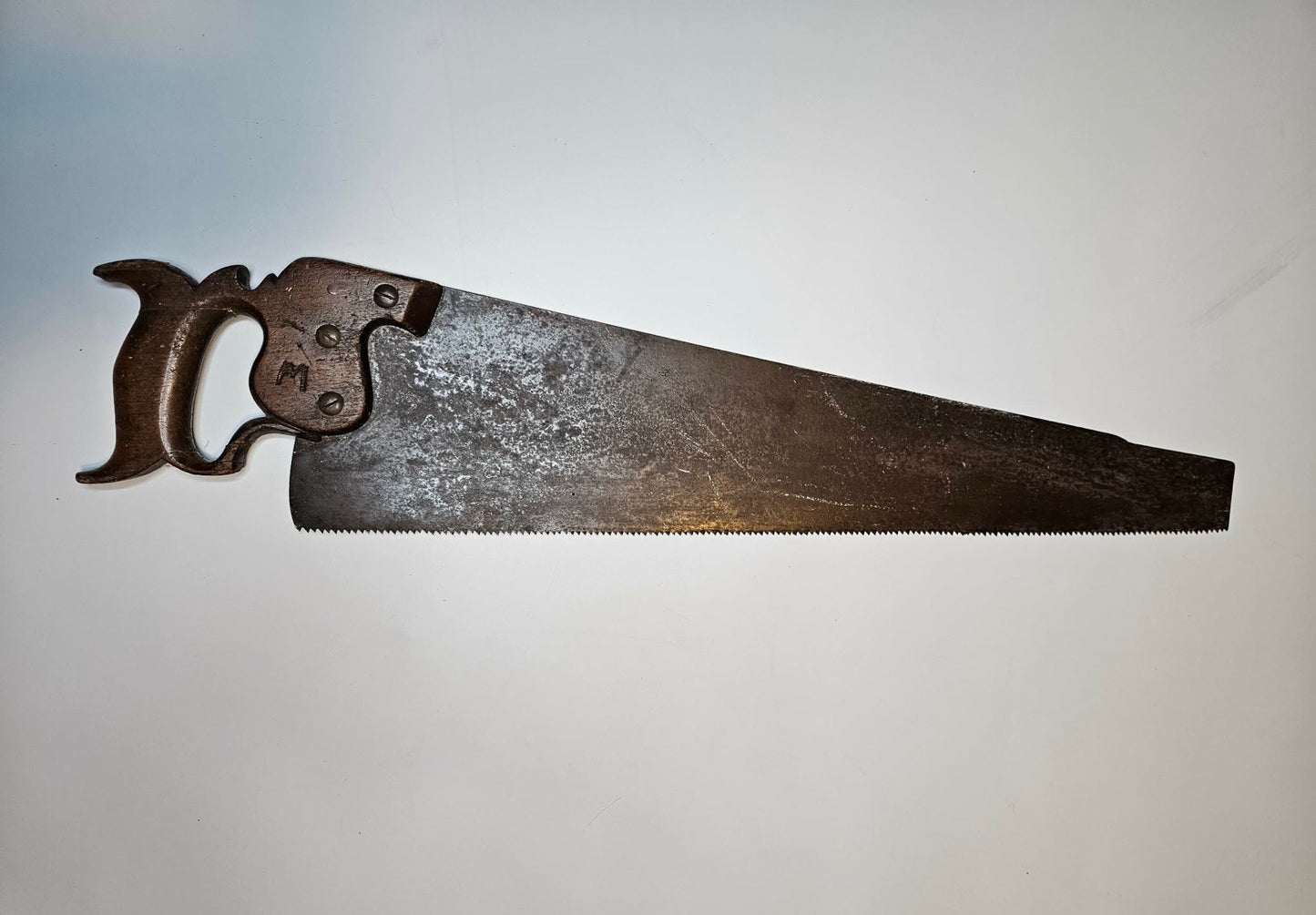 Hand Saw Wheat Wooden Handle Vintage Antique Handle And Blade