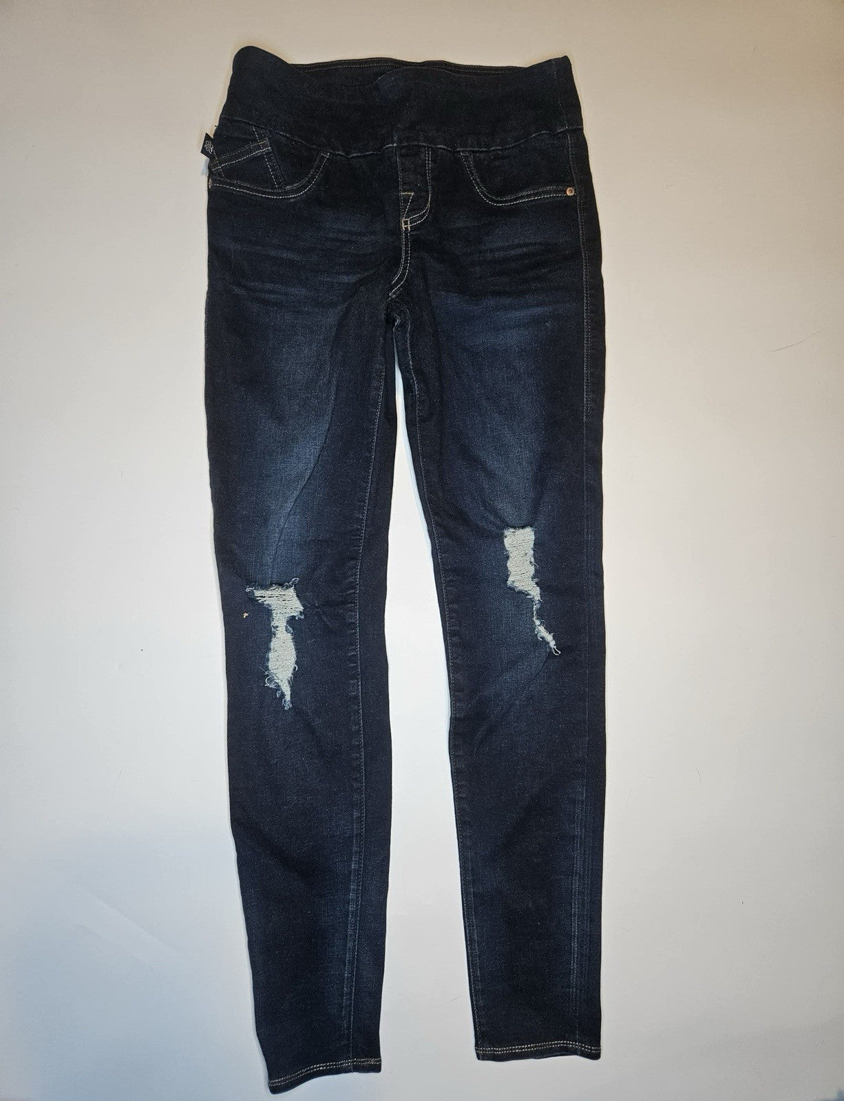 Rock & Republic Denim Rx Fever Pull On Skinny Jeans Women's Size 2 Distressed