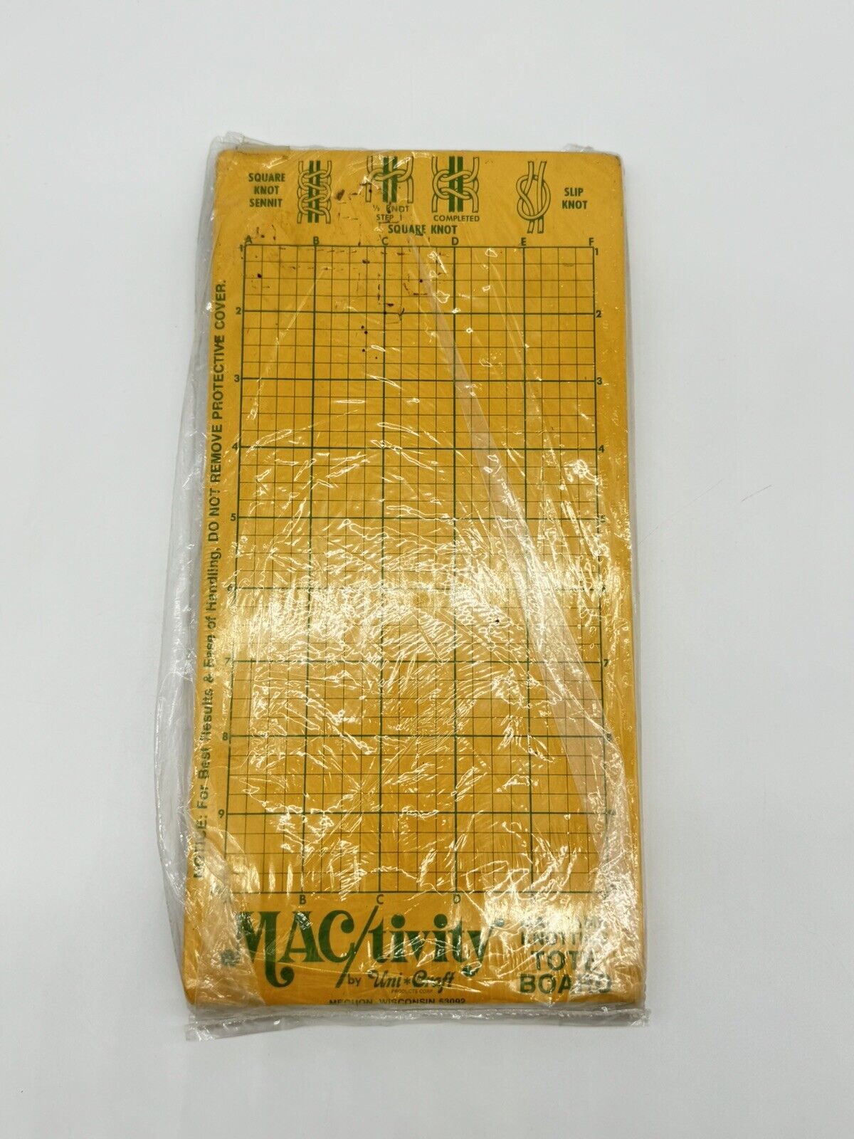 Vintage New Macrame Work Board & T-Pins 9½x15” MAC/tivity Uni Craft