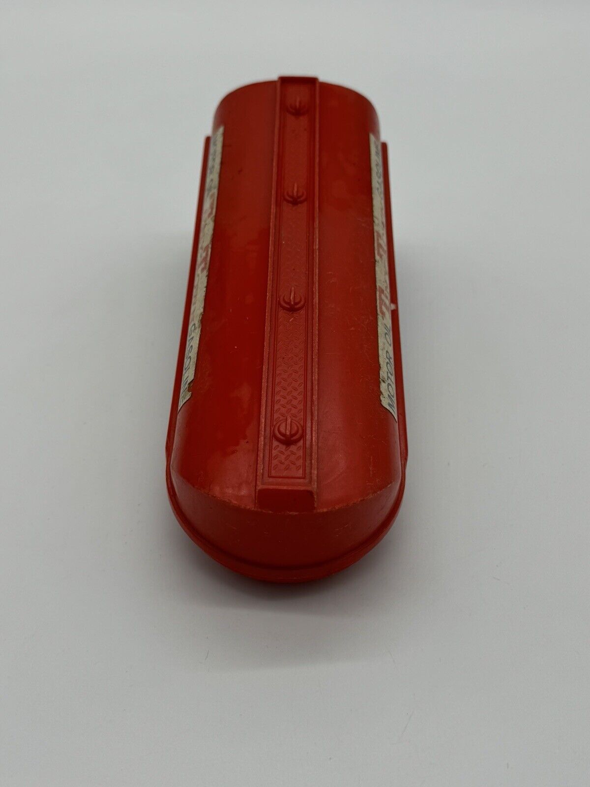 Vintage Hubley Kiddie Toy Tiny Town Motor Oil & Gasoline Tanker 1950's Red 005