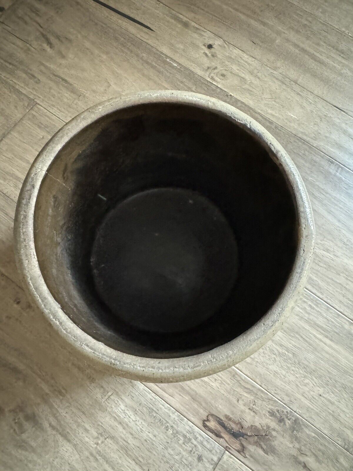 Vintage Late 1800s Handmade Salt Glazed Ceramic Stoneware Mini Crock - Unmarked