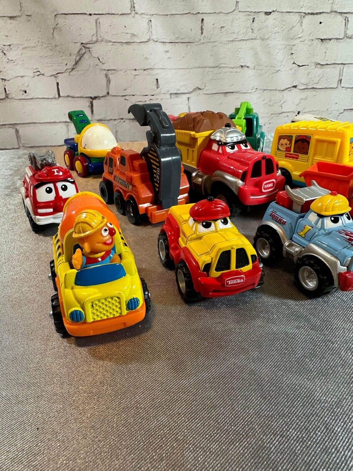 Vintage Lot of Mattel Fisher Price Little People & More Toy Vehicles