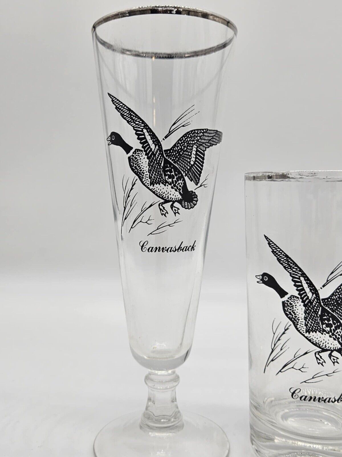 LOT OF 15 Vintage Federal Game Bird Barware Glasses