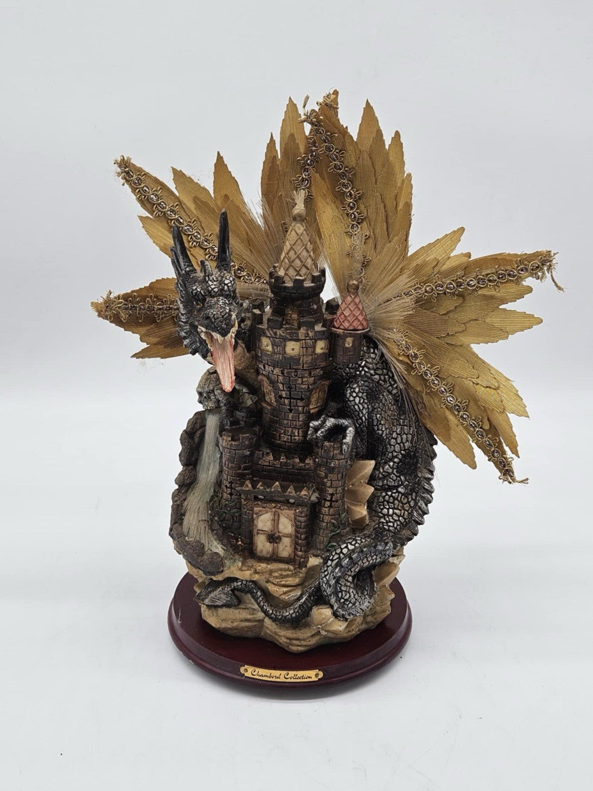 Dragon Guarding its Castle Statuette - Chambord Collection