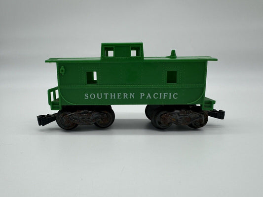 Vintage O Marx Train Car, Green Caboose Southern Pacific Toy
