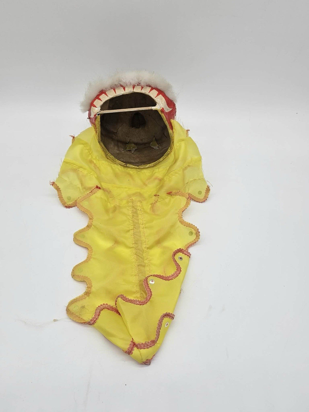 Vintage Chinese Lion/Dragon Dance Head Puppet Mask Folk Art Paper Mâché Handmade