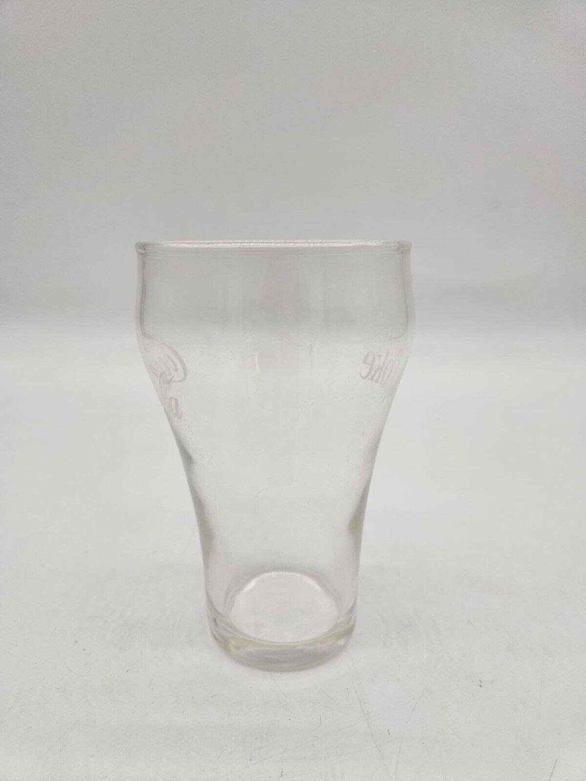 (1) Vintage LIBBEY COCA COLA Drinking Glass Clear Glass with White Logo 6 oz