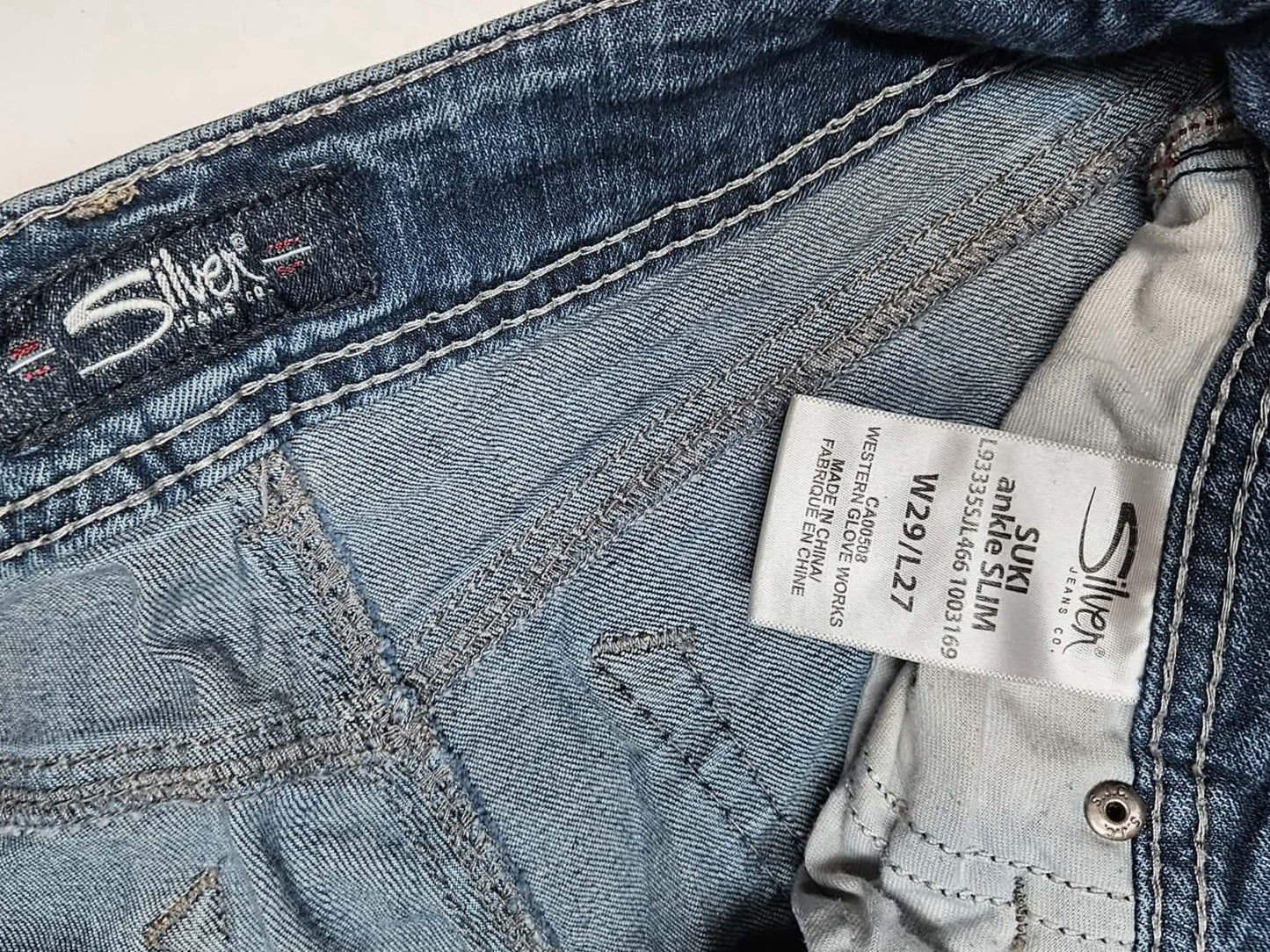 Silver Jeans Suki Ankle Slim Jeans Womens 29x27