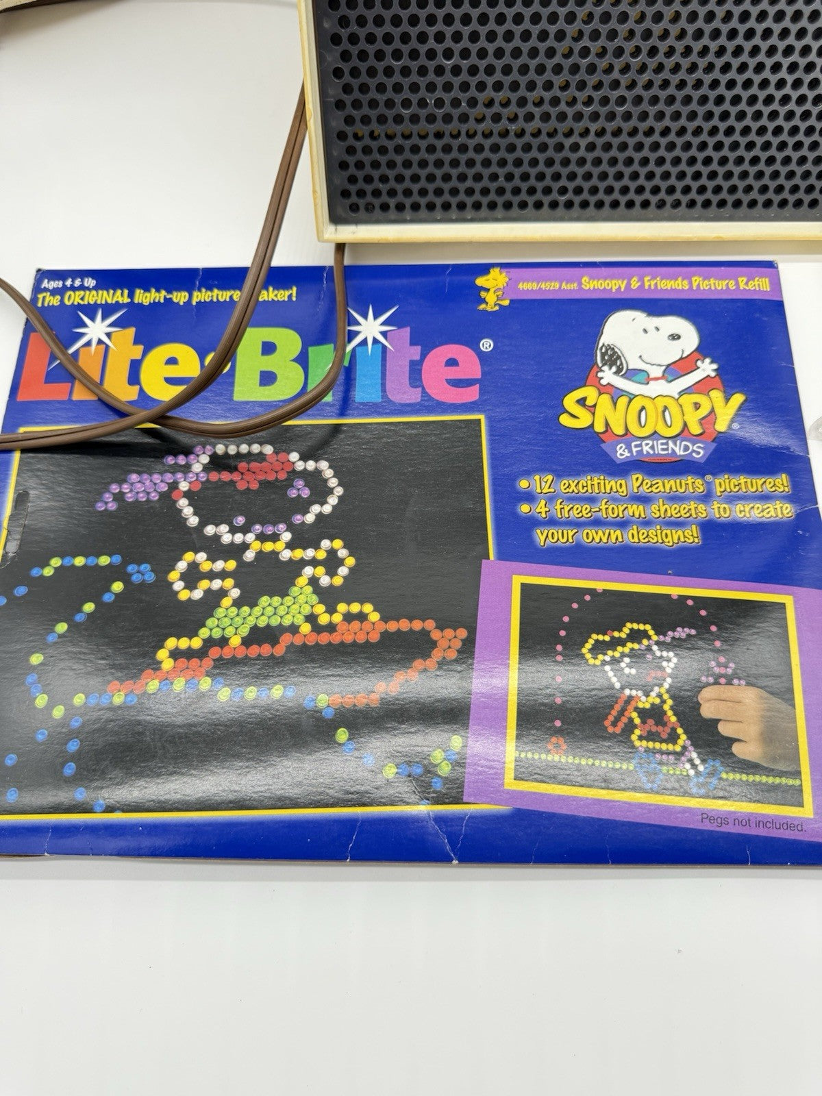 Vintage Hasbro Lite-Brite 1967 Complete w/ Original Box - Picture Refill - Pegs
