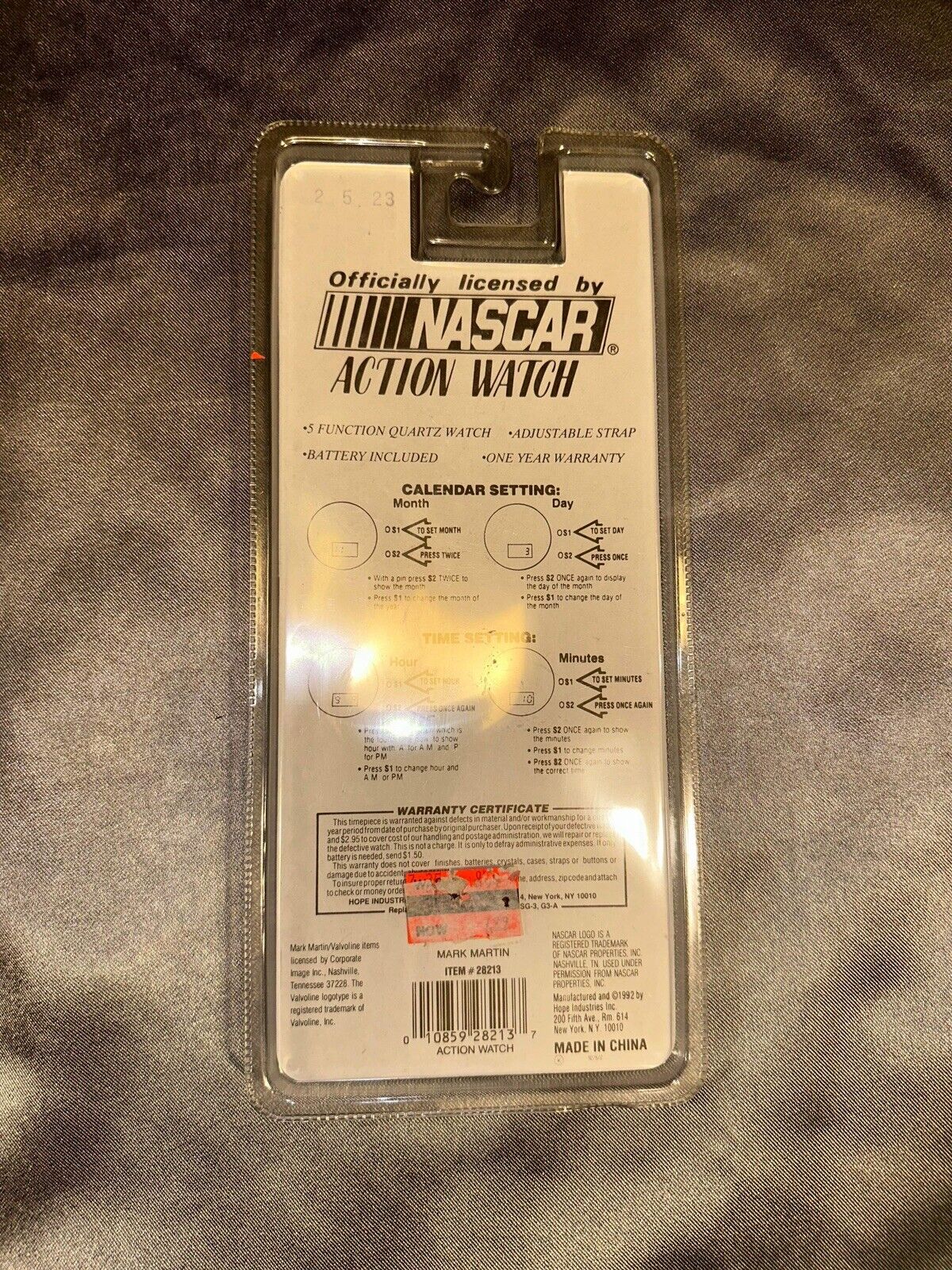 VTG 1992 Watch Mark Martin Action Watch Nascar #6 Quartz Digital Sealed VCSM