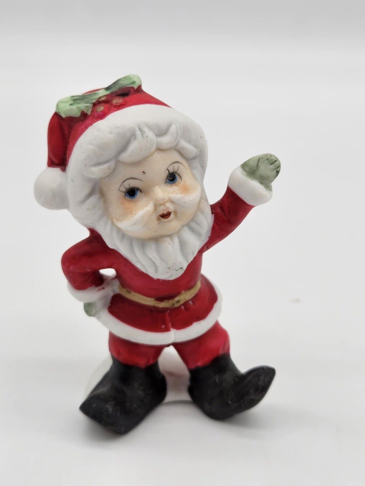 Vintage Christmas Lefton Child Santa Claus Figurine Collectors Edition