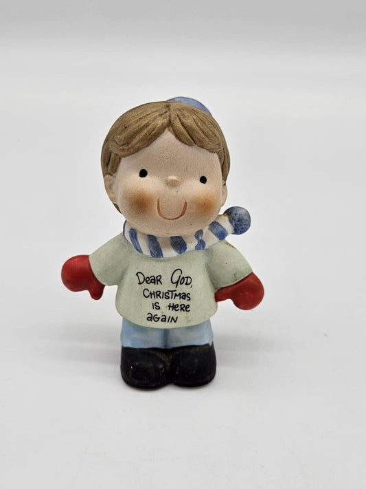 Vintage 1980s 1984 Dear God Kids ‘It’s Christmas Again’ Figurine
