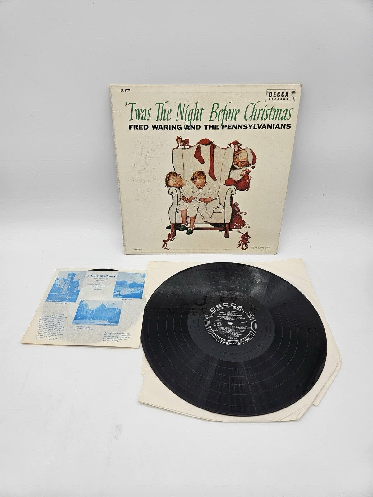Fred Waring ‘Twas The Night Before Christmas LP Decca Norman Rockwell Shrink VG