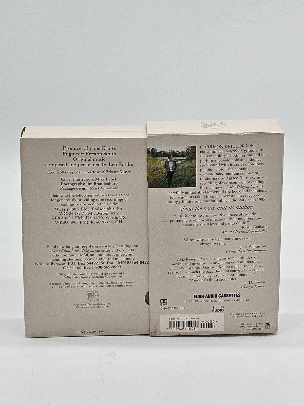 Lake Wobegon Days by Garrison Keillor-1986. 4 x Audio Cassettes Abridged