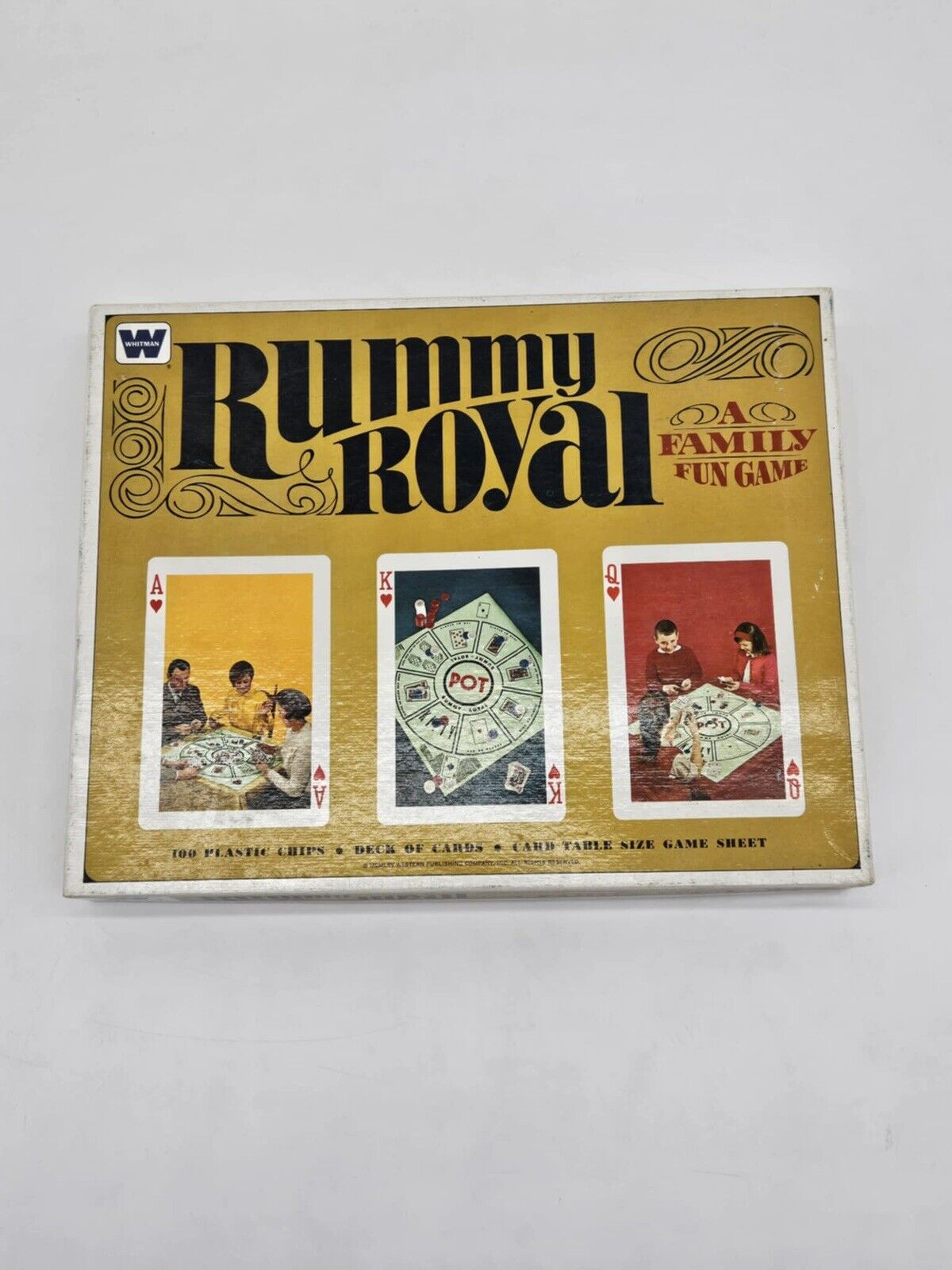 Vintage 1965 Rummy Royal Card Board Game Set Whitman 4804 Complete