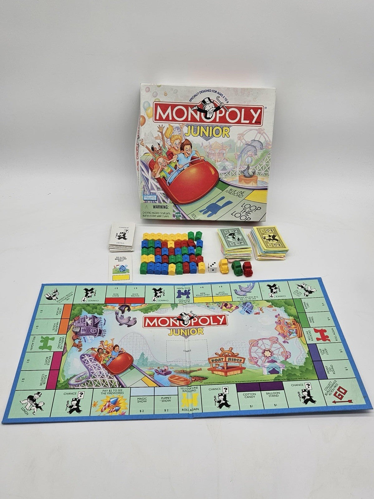 Monopoly JUNIOR Hasbro 1999 COMPLETE Vintage Childrens Board Game