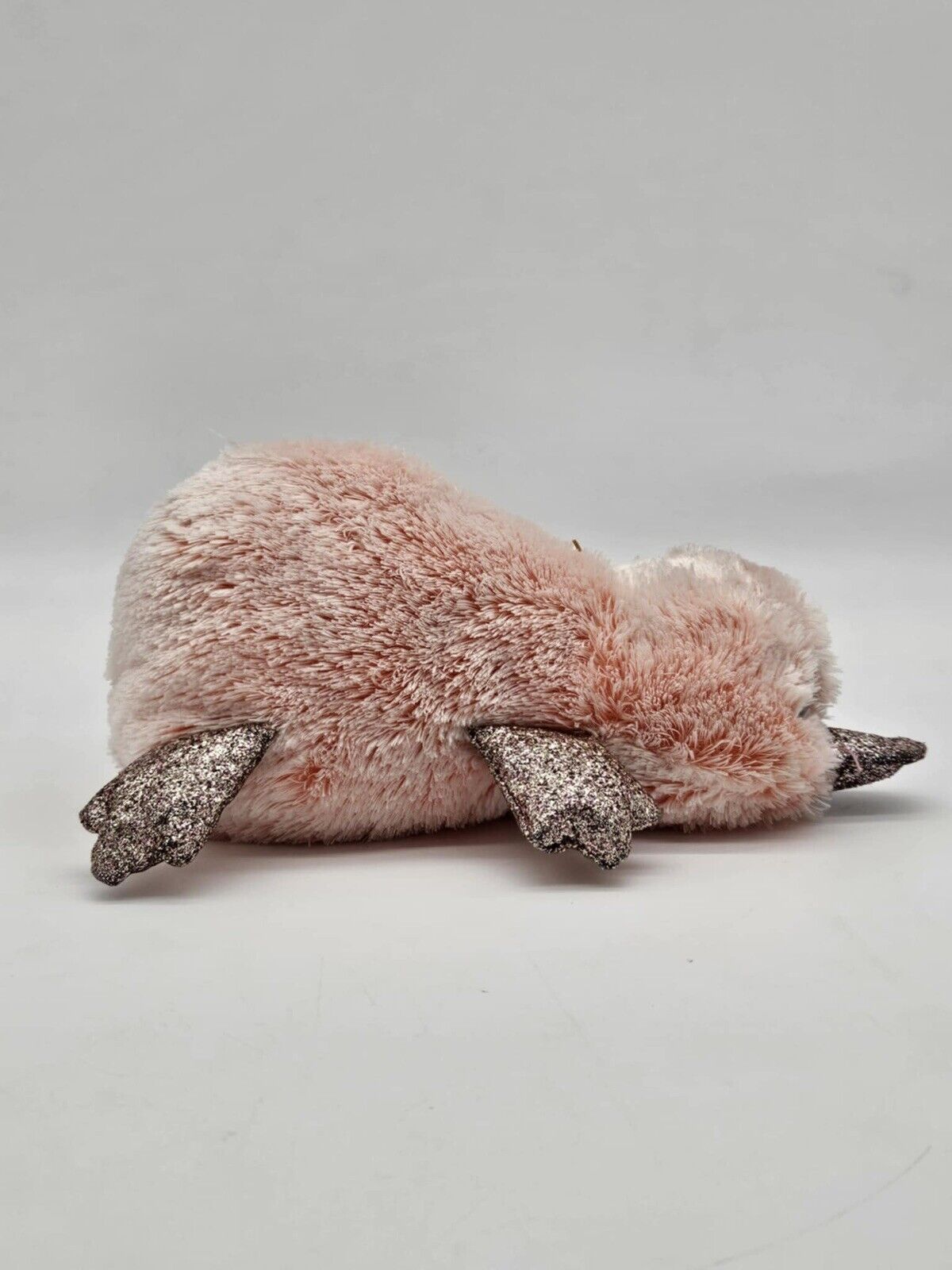 TY Silk Beanie Boos - 6" WILMA the Pink Platypus Glitter Eyes Plush Toy