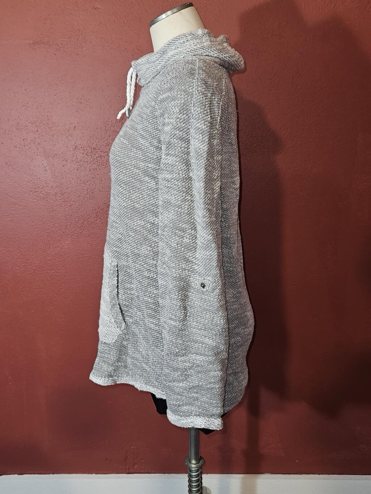 Calvin Klein Performance Quick Dry Sweater Cowl Neck Kangaroo Pocket Sz L