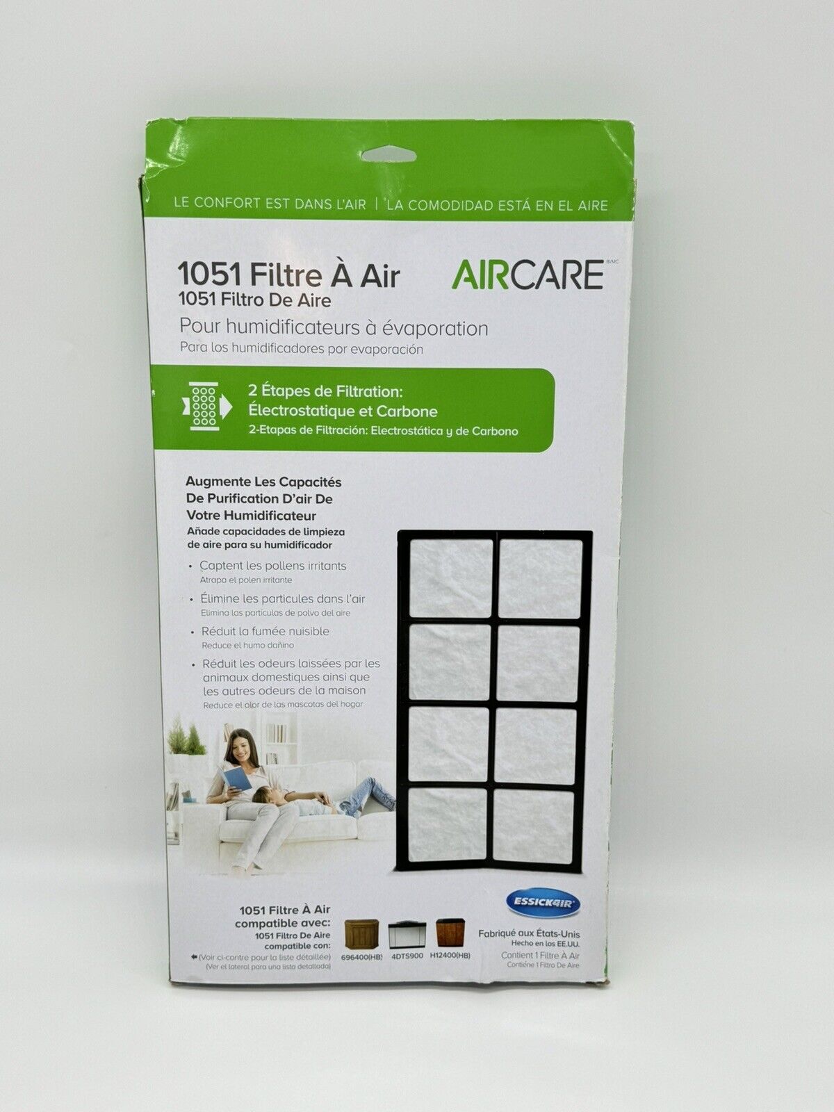 AIRCARE 1051 Humidifier Wick Filter 1 pk For AIRCARE 400, 600 and H12 -Pack of 1
