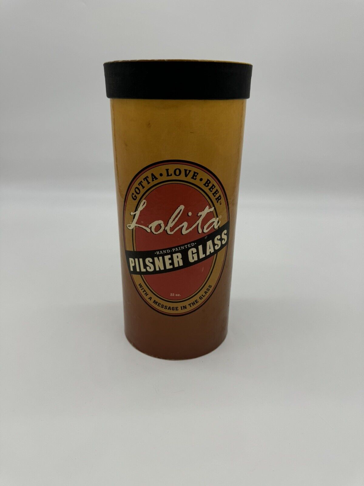 RARE Lolita 22 oz. Pilsner Glass "Tailgate" Hand Painted ~ NEW
