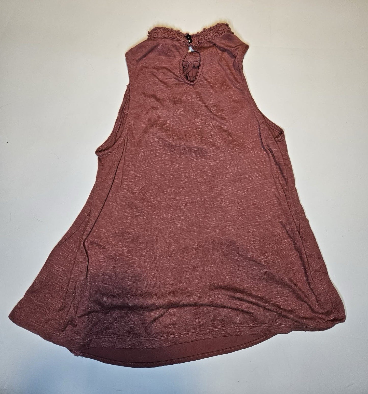 Skylar + Jade Mauve Lace Mock Neck Sleeveless Tunic Top Size S