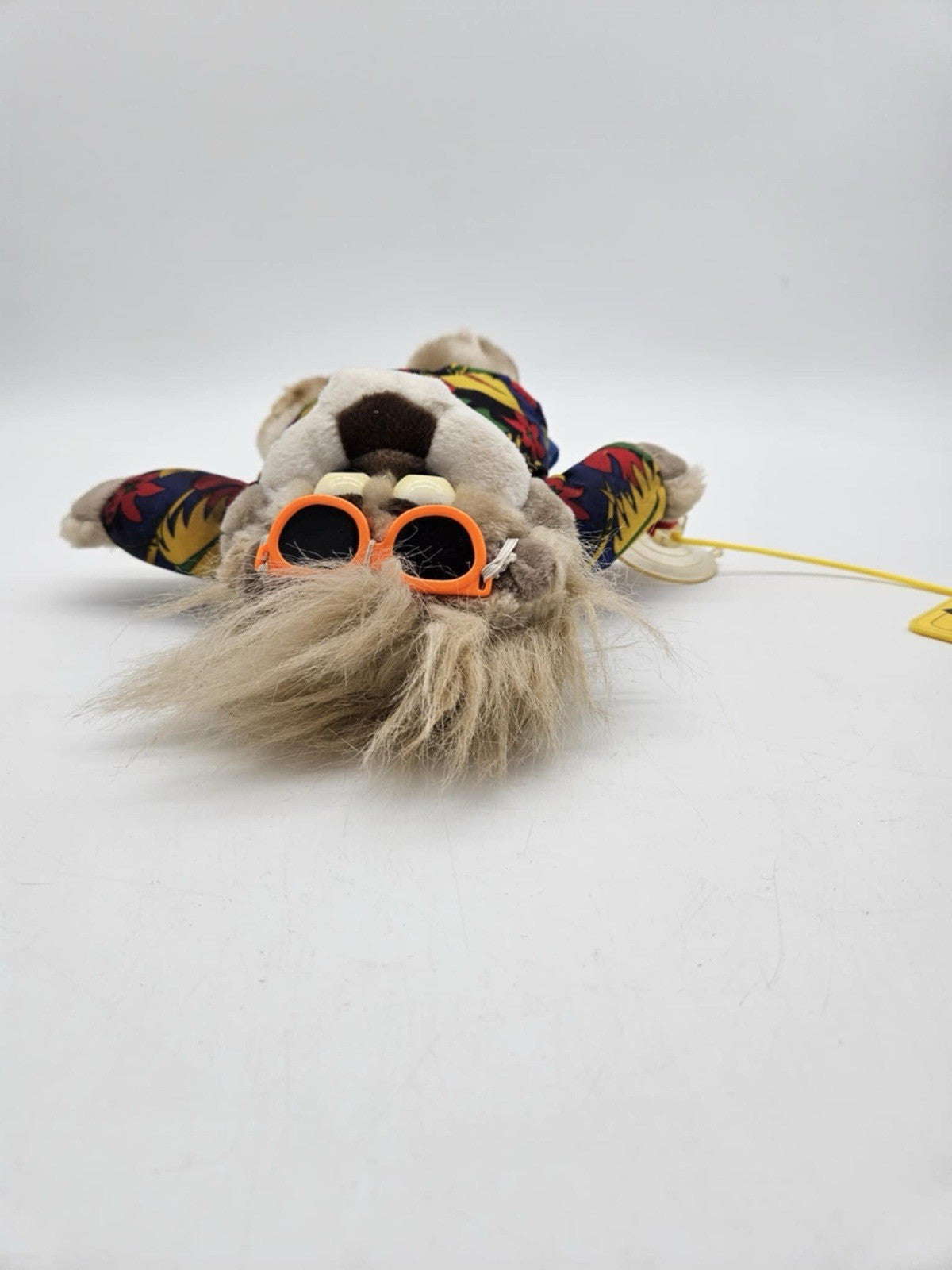 MATTEL 1998 TEDDY BEAR BUBBA ON BOARD TALKS!! APP 12 INCHES TALL