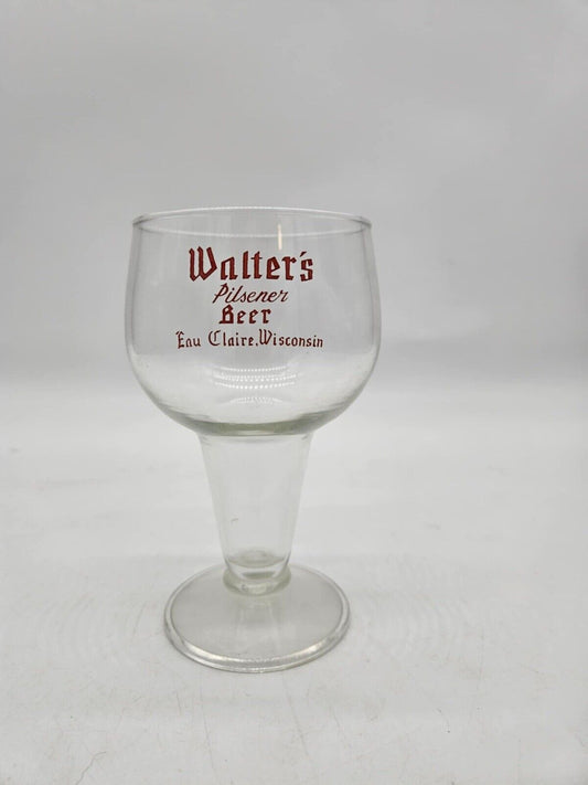 WnltersPilsener BeerÊnu Claire, Wisconsin GOBLET PUB STEM GLASS