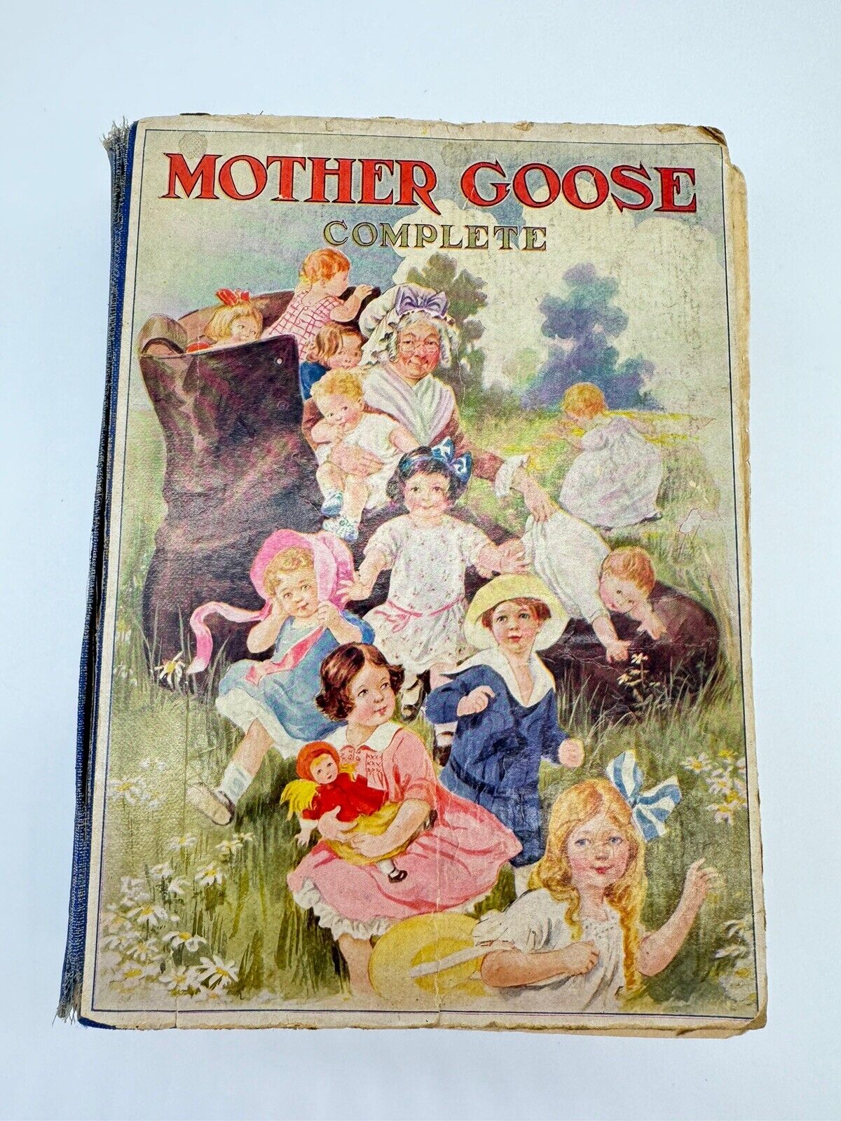 ANTIQUE VTG MOTHER GOOSE COMPLETE STORY RYHMES THICK BOOK OLD FASHION GRAPHICS