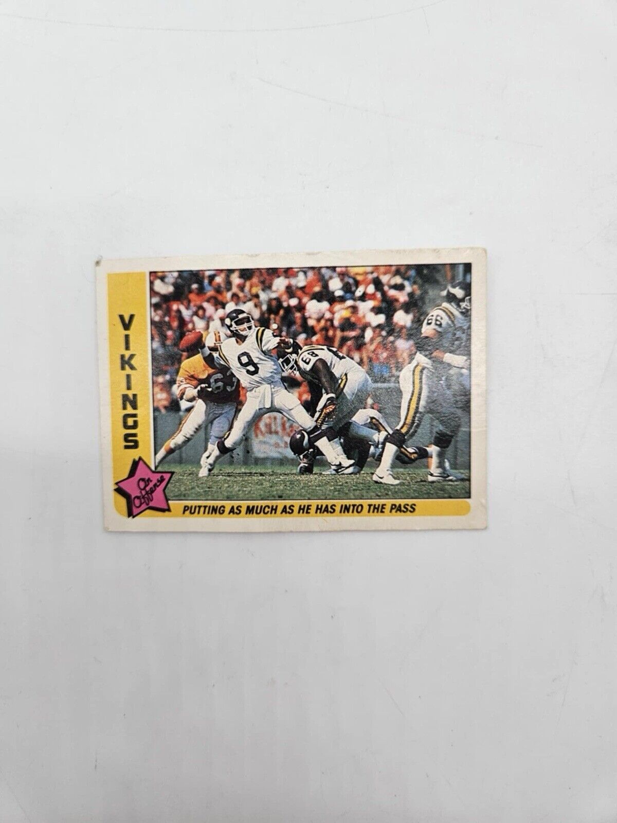 TOMMY KRAMER 1985 FLEER CARD #46 MINNESOTA VIKINGS