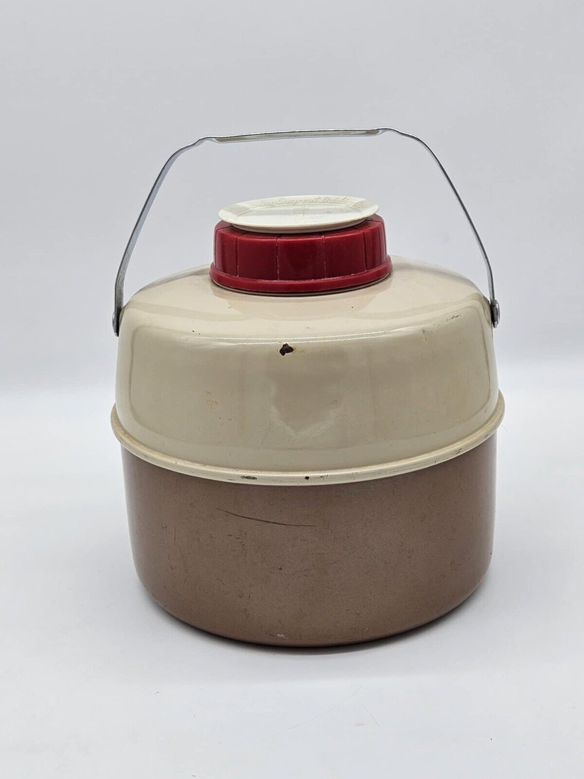 Vintage Knapp Monarch Therm-a-Jug Hot Cold Full One Gallon with Drinking Cup.