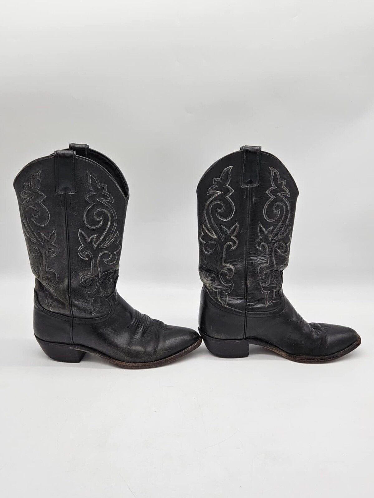 Justin Style 1409 Boots 8.5 EE Men's Western Cowboy Boot Buck Black London Calf