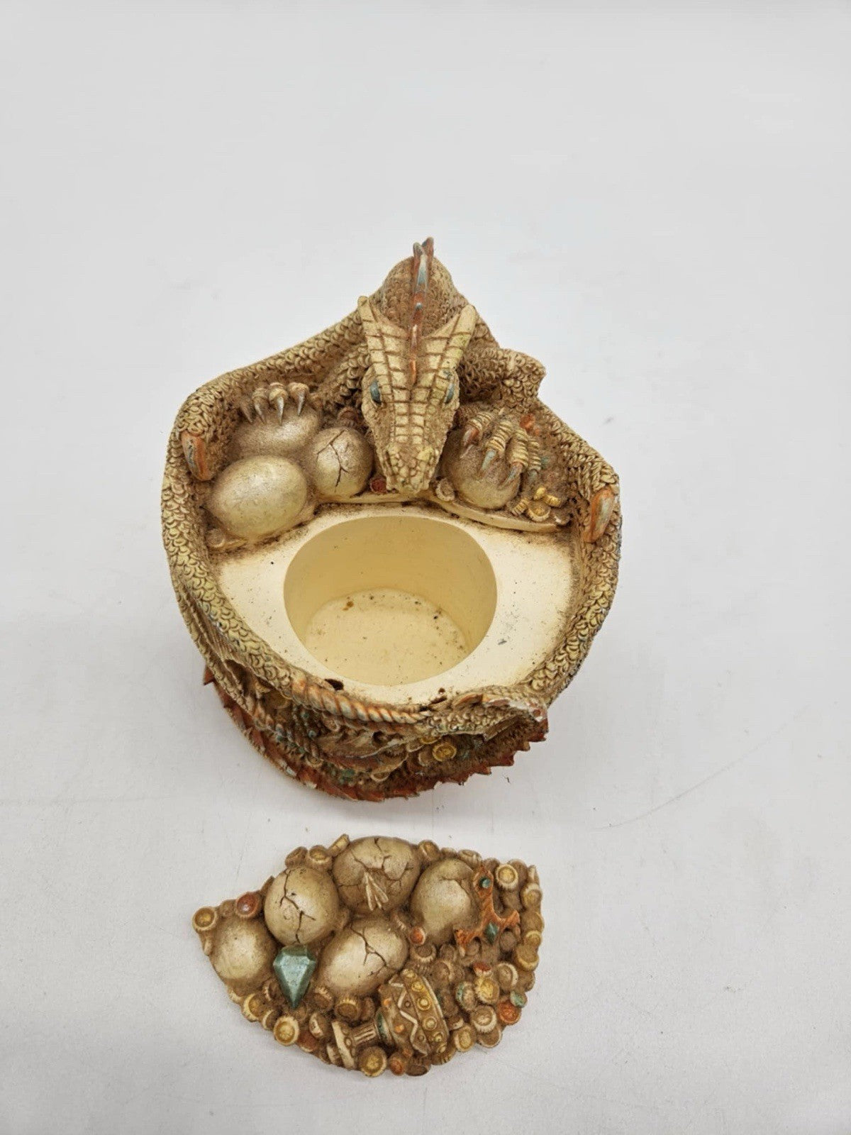 DRAGON TRINKET BOX -  3 5/8" h X 4" d - RARE FIND!