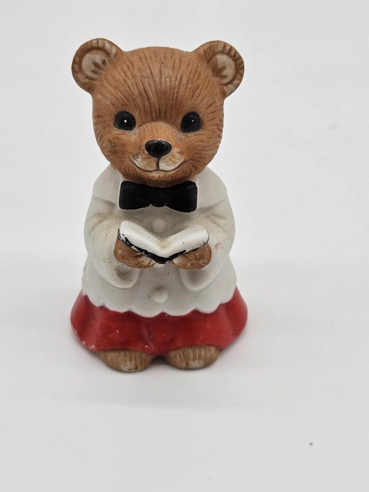 Vintage Homco Holiday Teddy Bear Choir Carolers Porcelain Set of 3 #5100