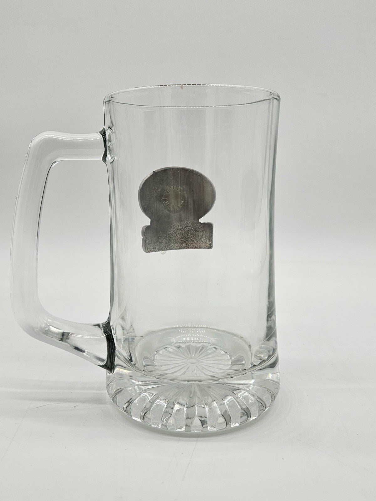Green Bay Packers Glass Beer Mug Pewter Emblem Logo NFL Football