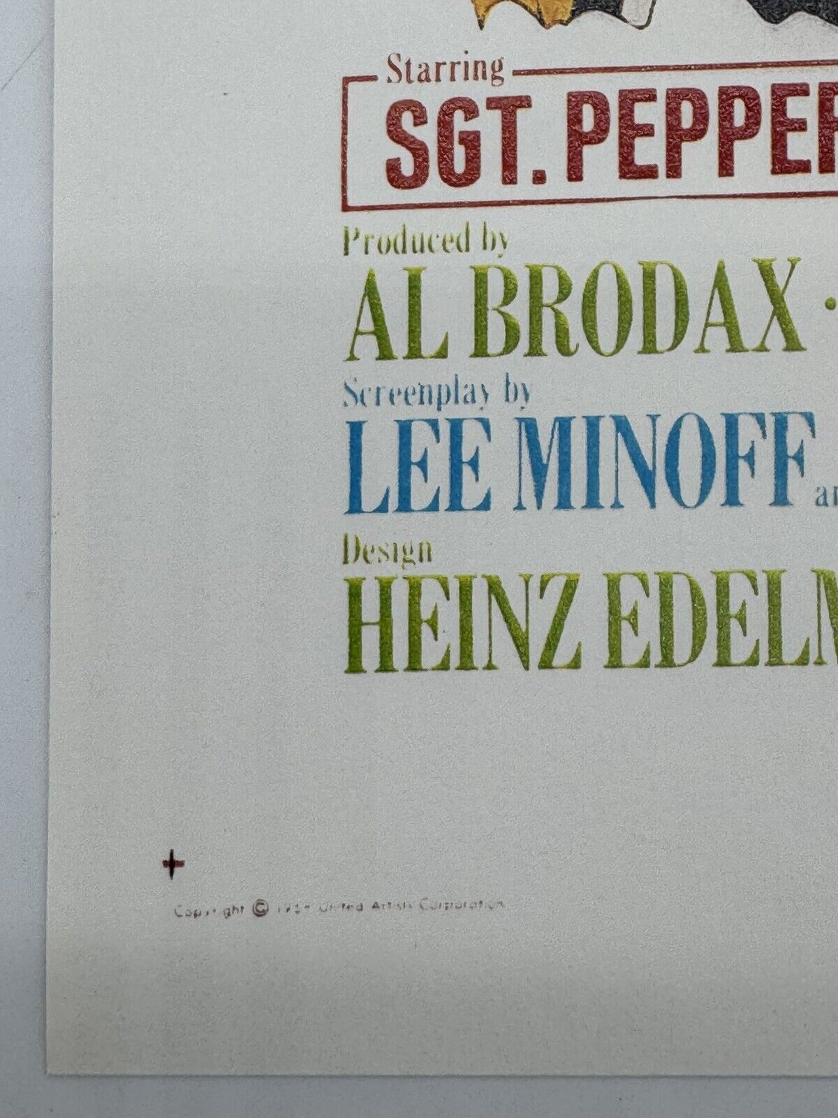 Original THE BEATLES "Yellow Submarine" 1968 Film Poster in MINT condition RARE