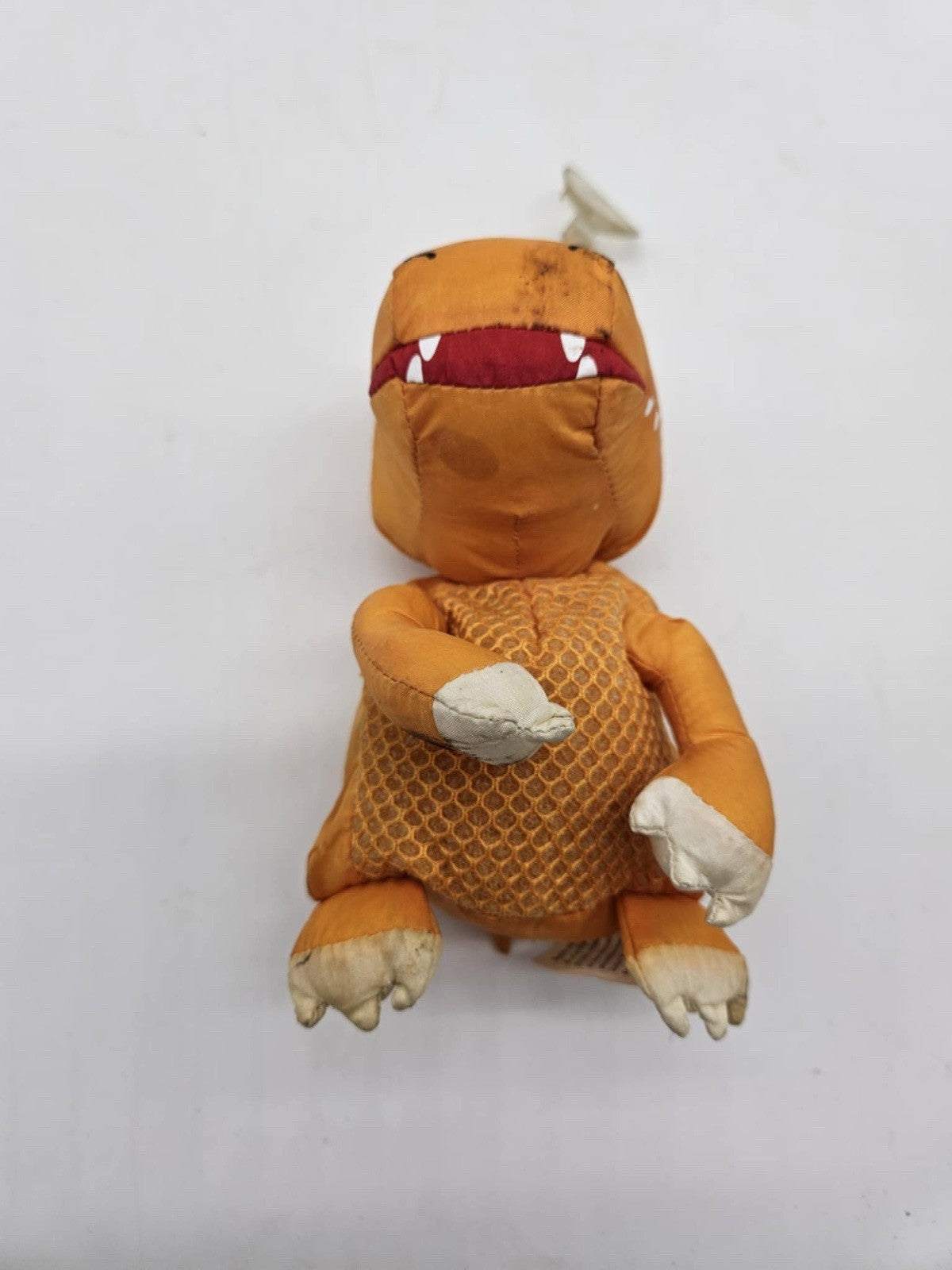 Digimon Sponge Bath Buddies Vintage 2000 Retro Agumon orange Plush Toy