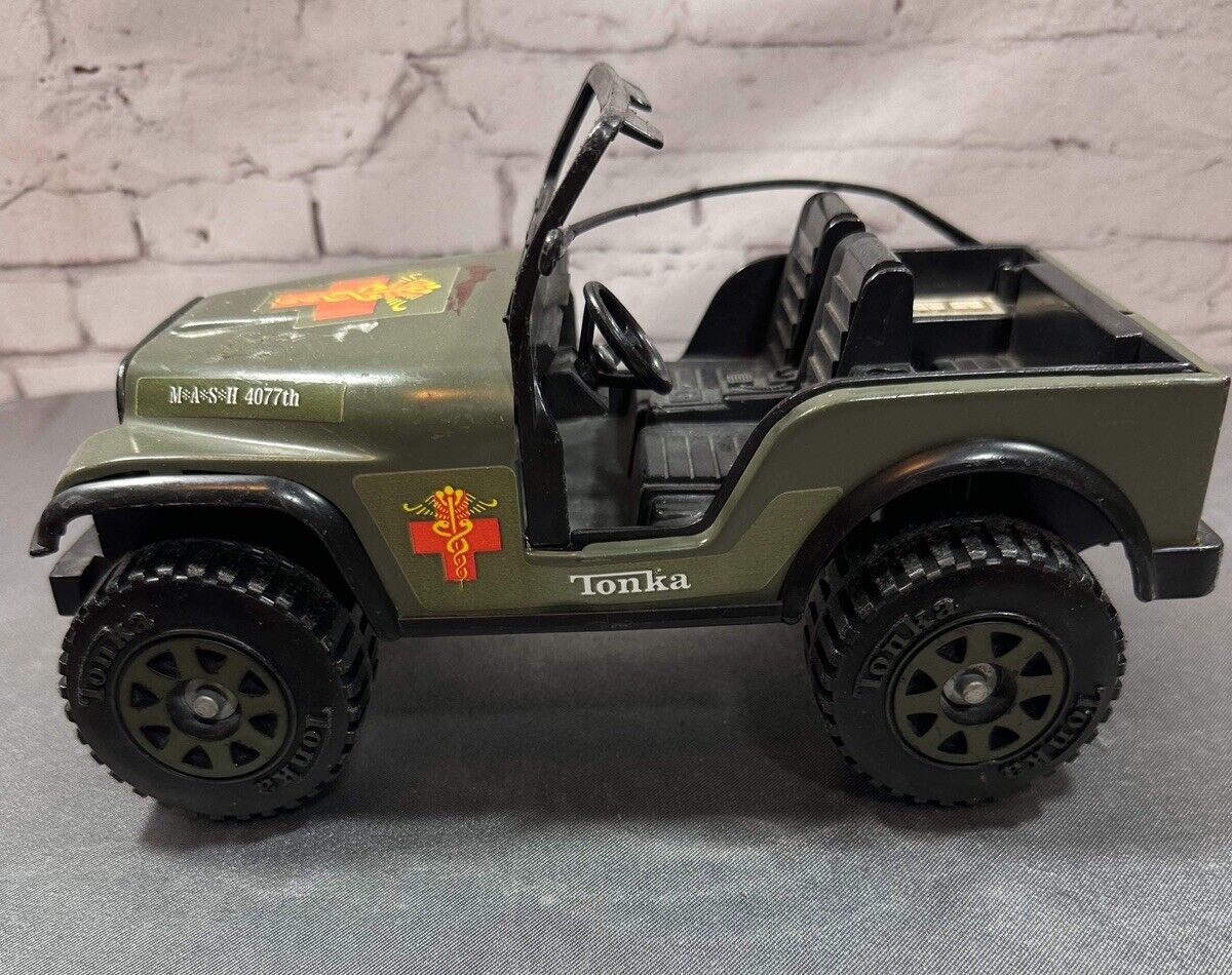 VINTAGE 80s TONKA M*A*S*H UNIT 4077th JEEP MEDICAL UNIT METAL TOY