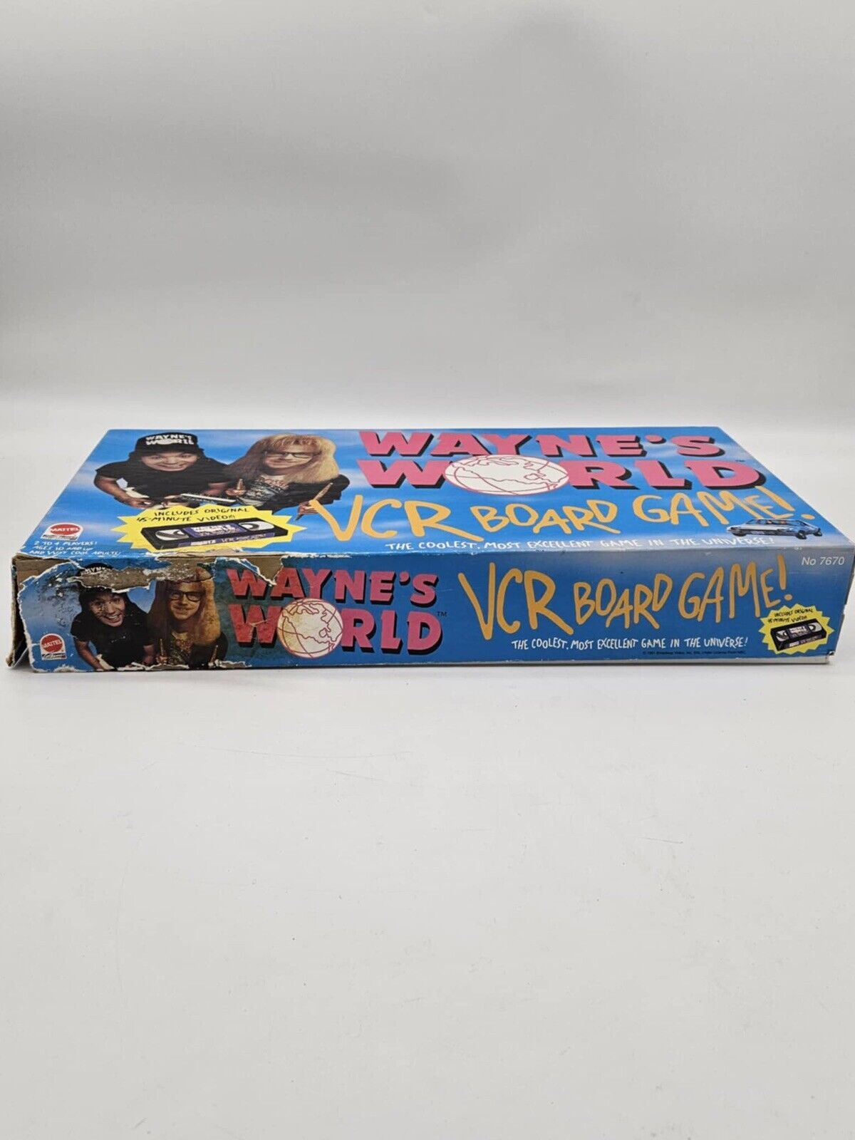 COMPLETE Wayne's World VCR Board Game 1992 Mattel Rare HTF 90s Vintage VTG VHS