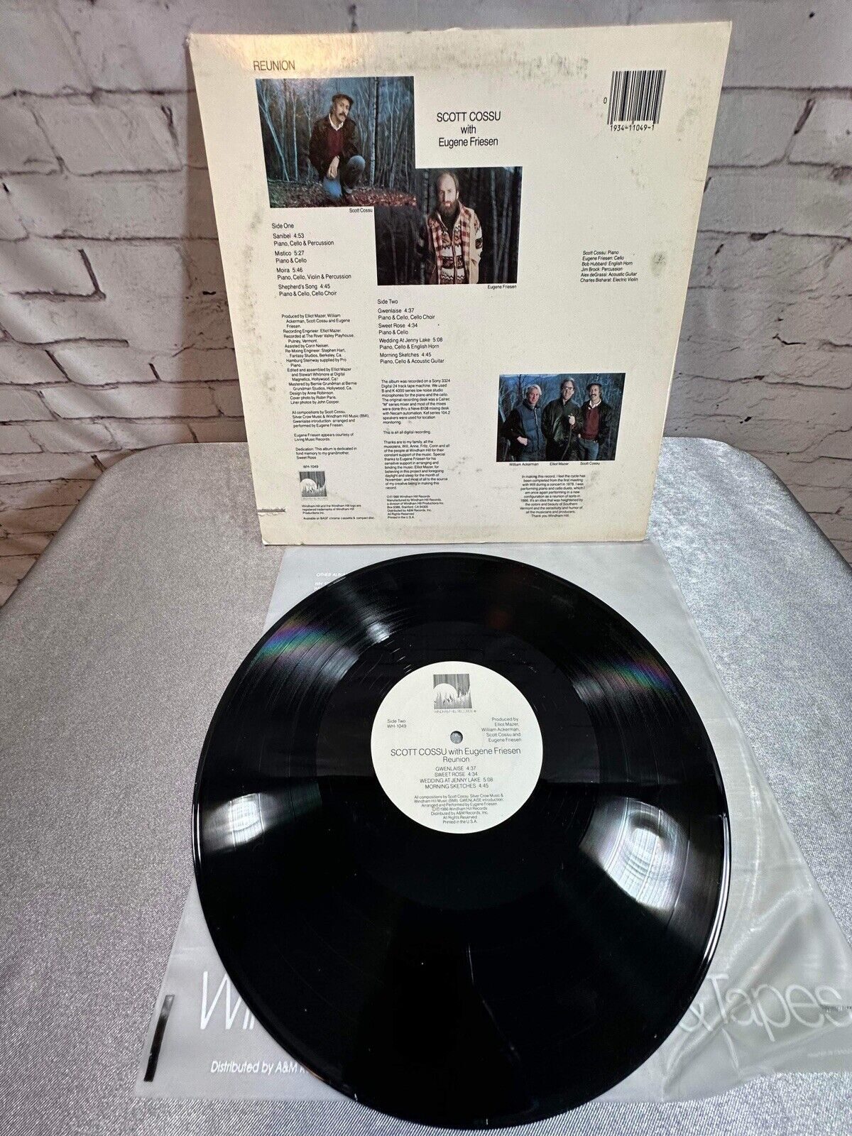 SCOTT COSSU WITH EUGENE FRIESEN – REUNION LP 33 RPM VINYL