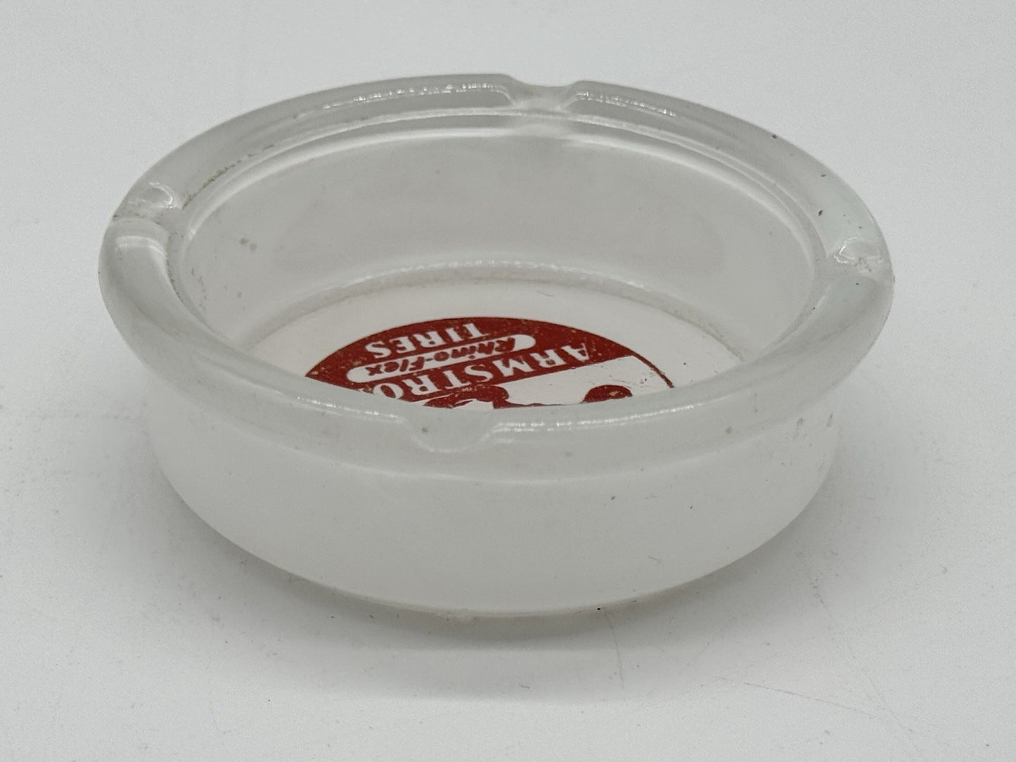 Armstrong Tires Ashtray Advertising Glass Insert 5 7/8” Diameter