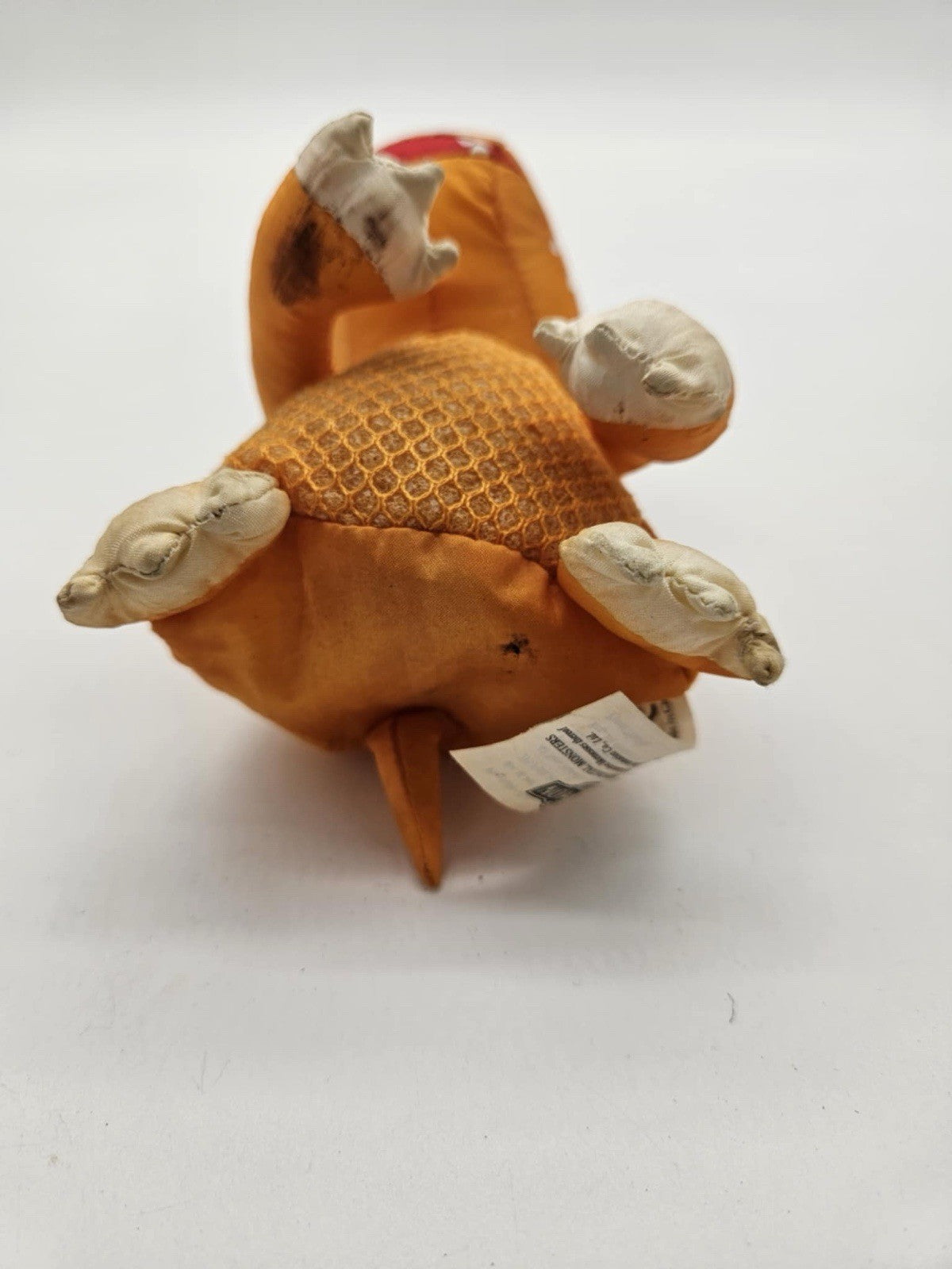 Digimon Sponge Bath Buddies Vintage 2000 Retro Agumon orange Plush Toy