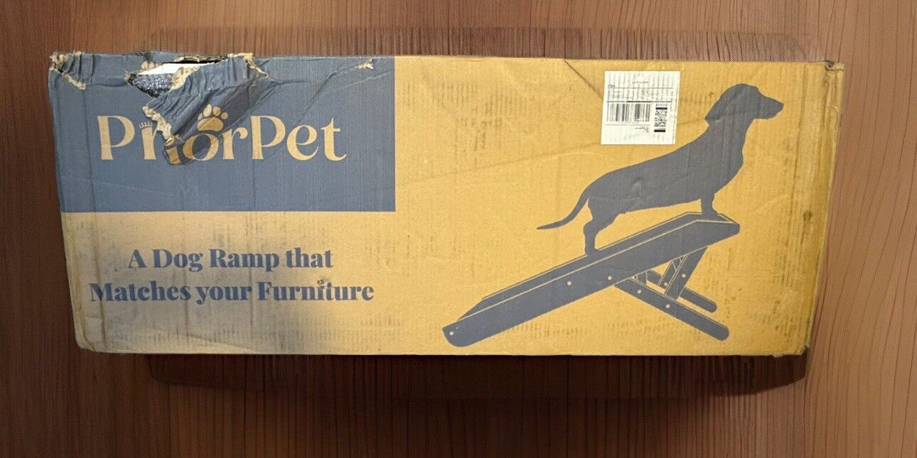 PRIORPET Dog ramp for Couch Birchwood Foldable Dog ramp - Adjustable 7" to 20”