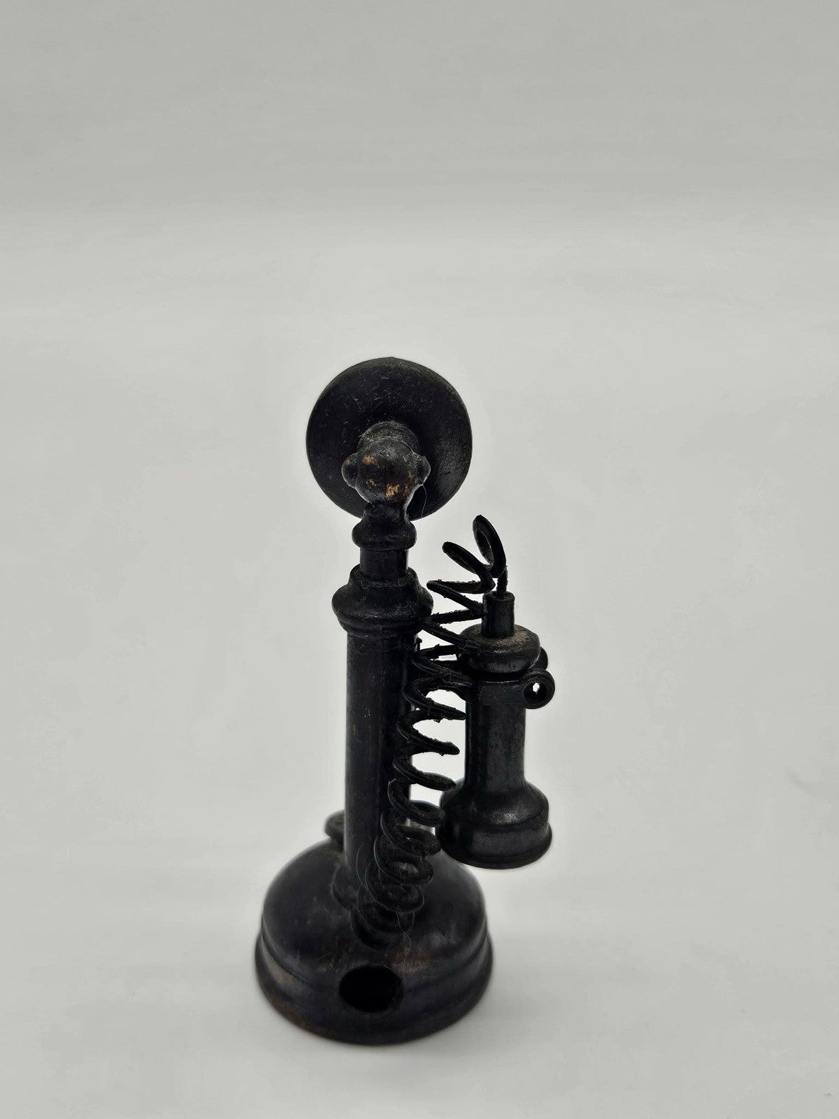 Vintage Diecast Metal Antique Telephone Hand-Held Pencil Sharpener