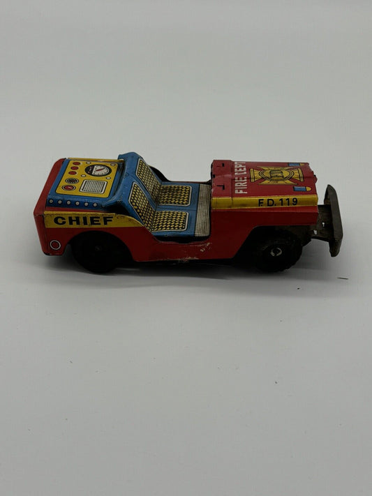 EXTREMELY RARE Toy Garage Yoneya Toy Chief Fire truck Aluminum VTY 005