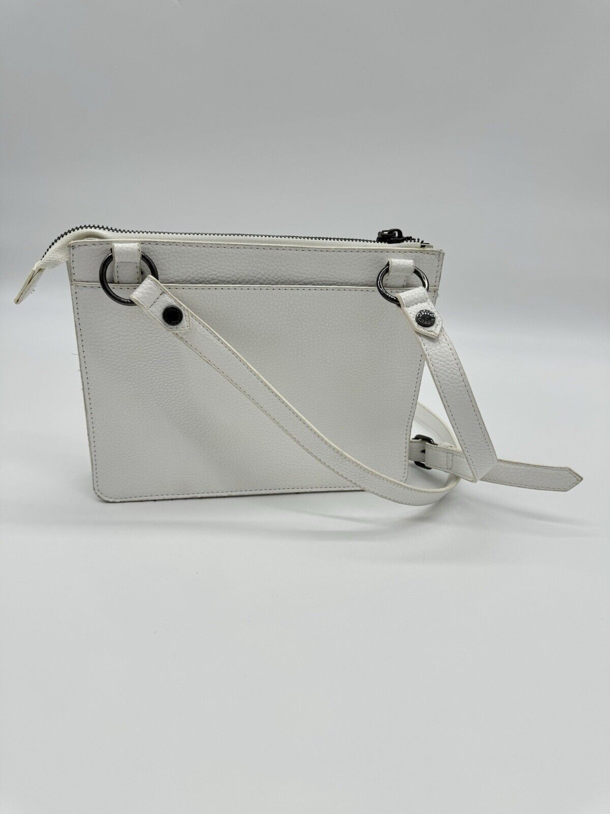 Steve Madden Bbrynn Crossbody Bag White Quilted Chain Bag Adjustable Strap Purse