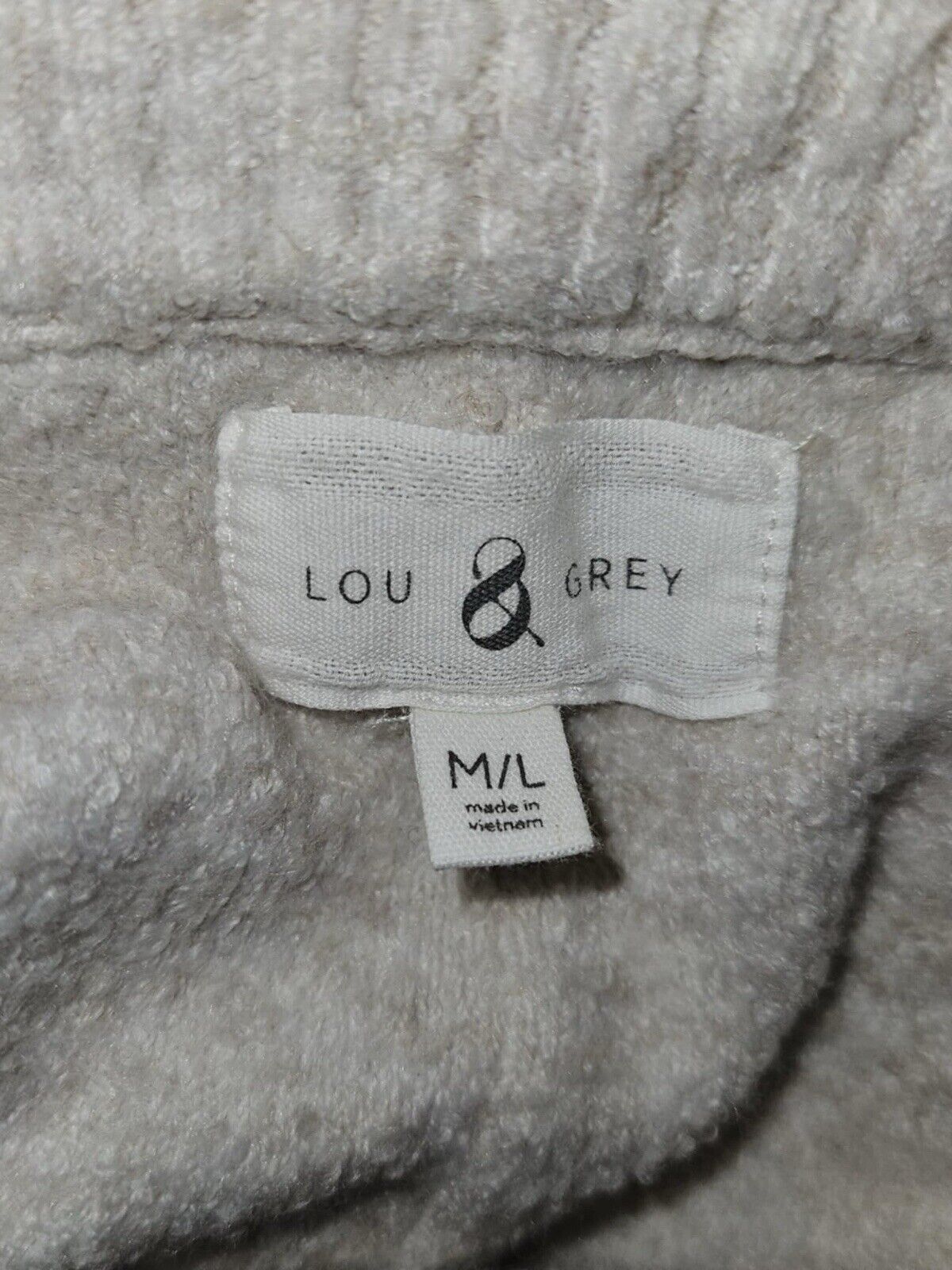 Women's Creme Colored Pullover Jacket By Lou Grey Size M/L
